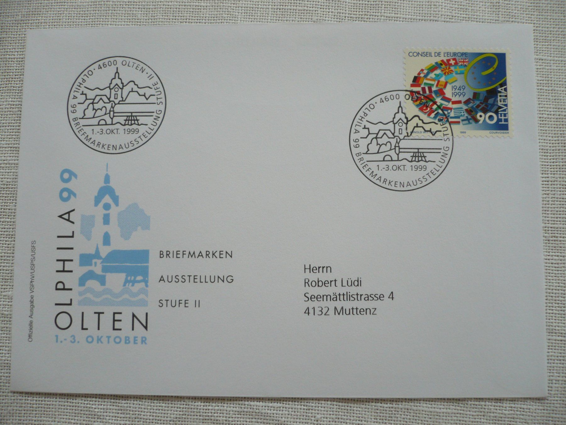 Tutti i francobolli: 1999 OLPHILA 99, Olten – Usato da Zürich venduto da saltandpepper008