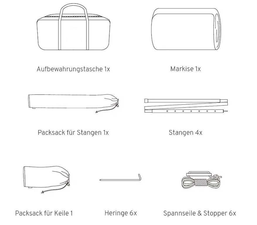 Ombrelloni: Camping Markise / car awning – Usato da Rümlang venduto da iSmartcamp 2