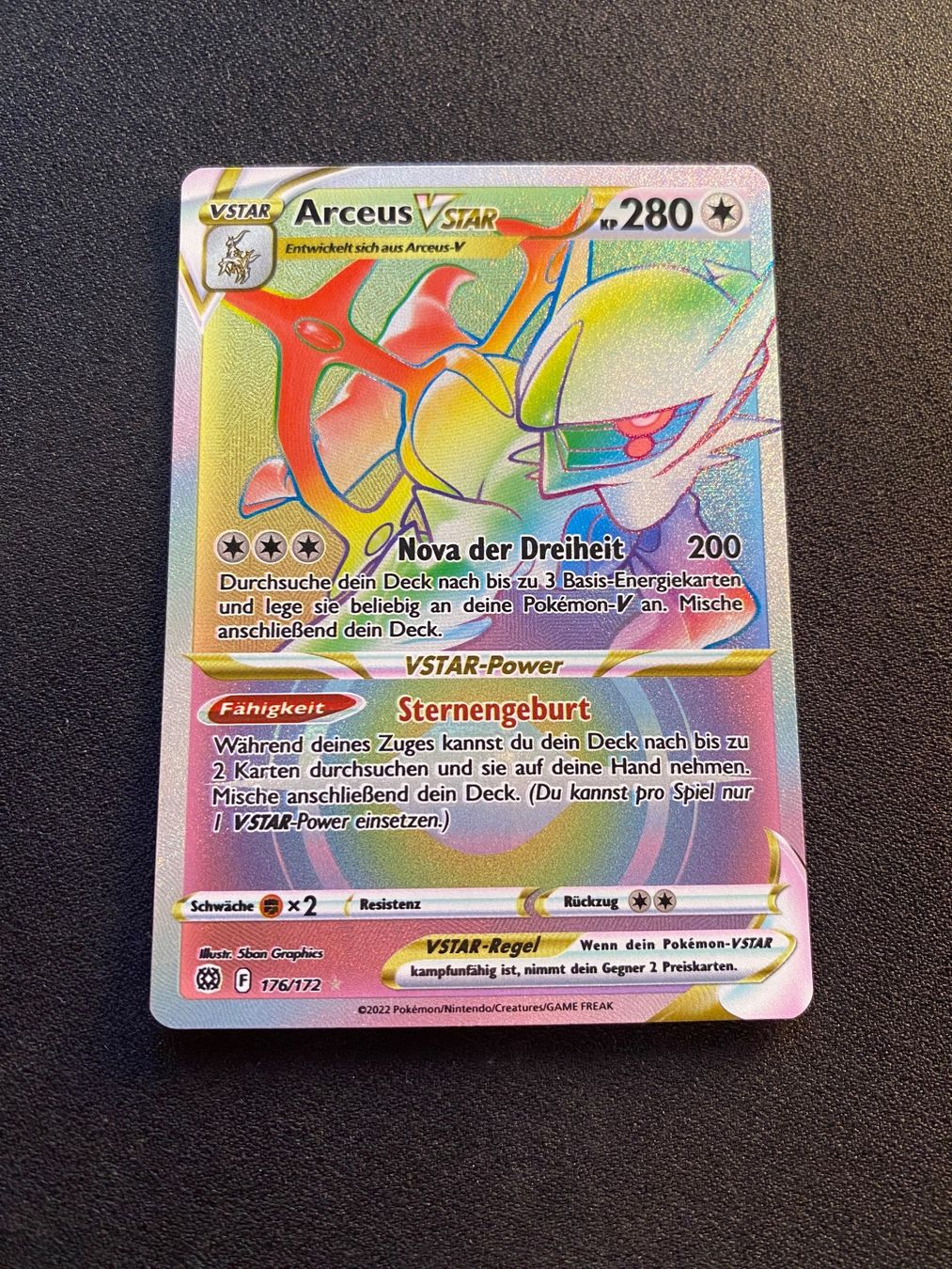 Pokémon Sammelbilder & Trading cards: Arceus Vstar Rainbow DE Brilliant Stars – Gebraucht aus Dulliken von