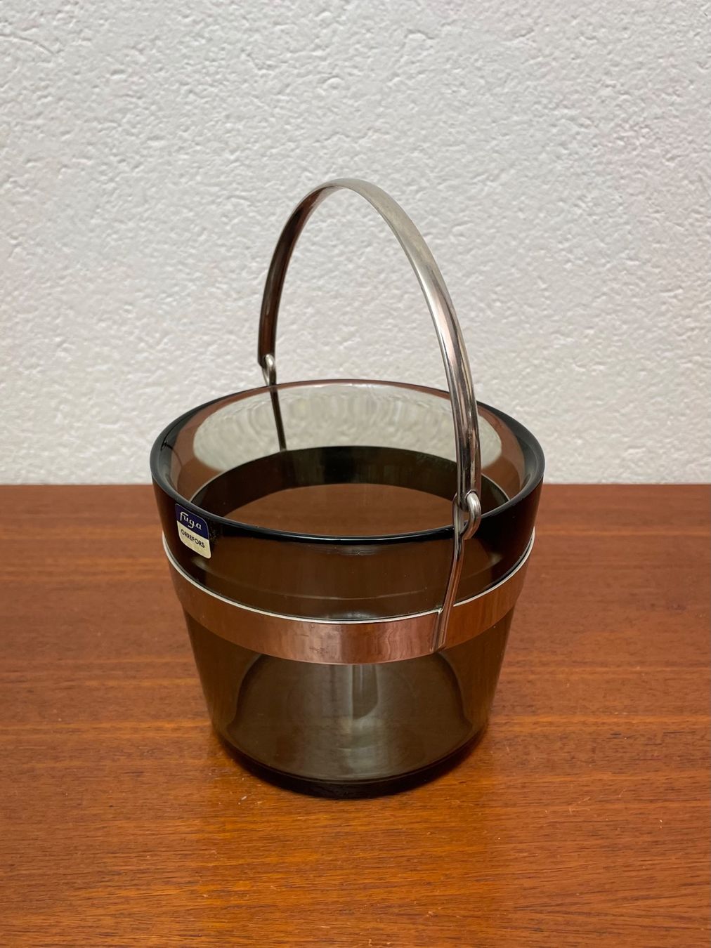 Altro: Vintage Glas Eiskühler Orrefors Fuga Rauchglas Eisbehälter – Usato da Zürich venduto da Vintagewiesel 2
