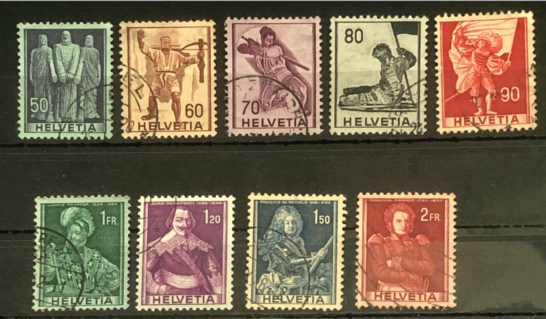 Tutti i francobolli: Historische Bilder mit Stempel – Usato da Aarau venduto da Billa007