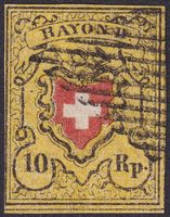 Rayon 16II.1.08, T35 D-RO, tolles Stück, Gelbdruck marmoriet