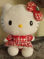 Hello Kitty Kuscheltier mit Blumenkleid 30 cm. NEU