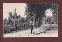 LAUSANNE - Partie avec la Cathédrale - 1908