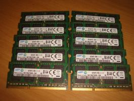 10 stück 4gb ddr3 PC3 12800 (1600) für Laptop. Alle gleich.
