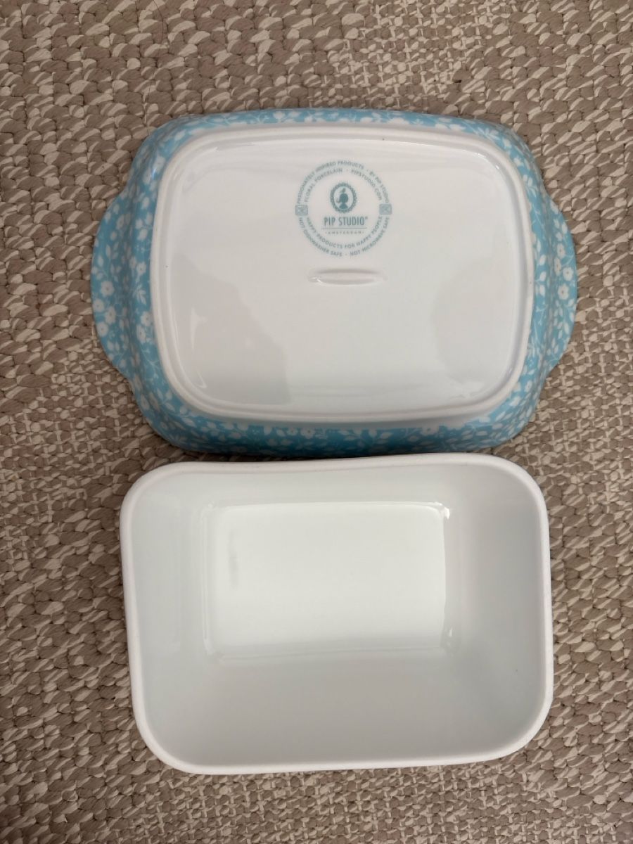 Altre Stoviglie: Butterdose mit Kolibri und Blumenmuster blau – Usato da Luzern venduto da One0911 3