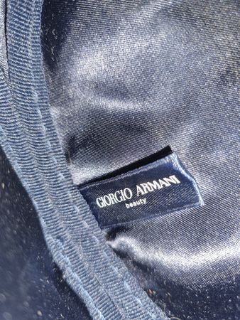 Giorgio Armani Kosmetiktasche, Rund, Dunkelblau, Neu!