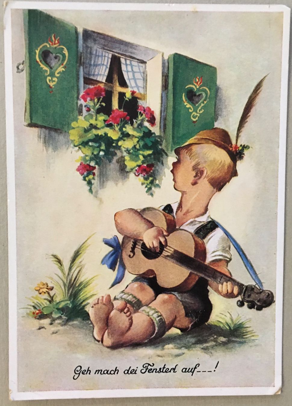 Cartoline postali: Humor, Gitarre, Musik, 1940 – Usato da Frauenfeld venduto da Merk52