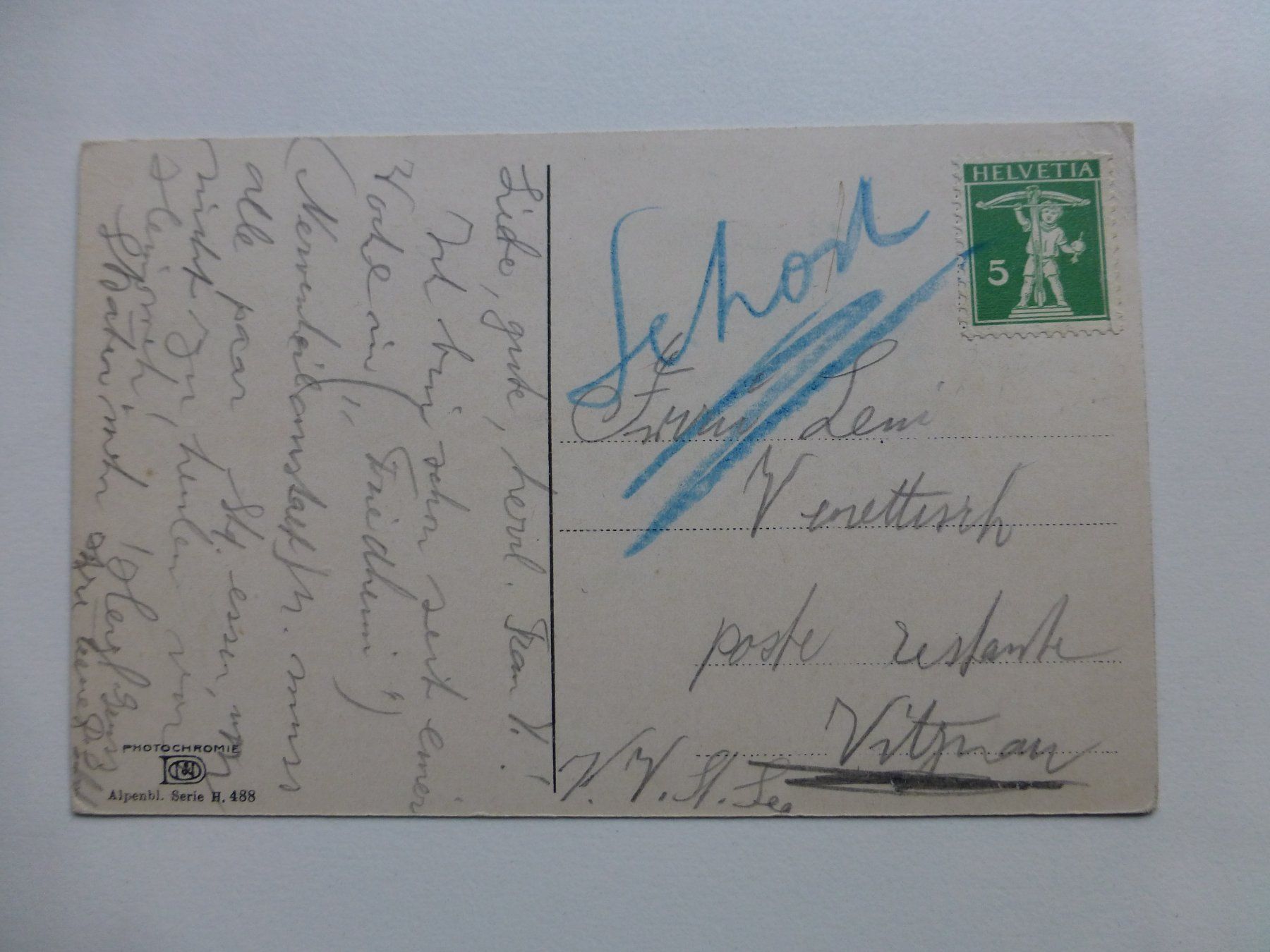 Cartoline postali: Ansichtskarte, Enzian – Usato da Bettlach venduto da 1saurer