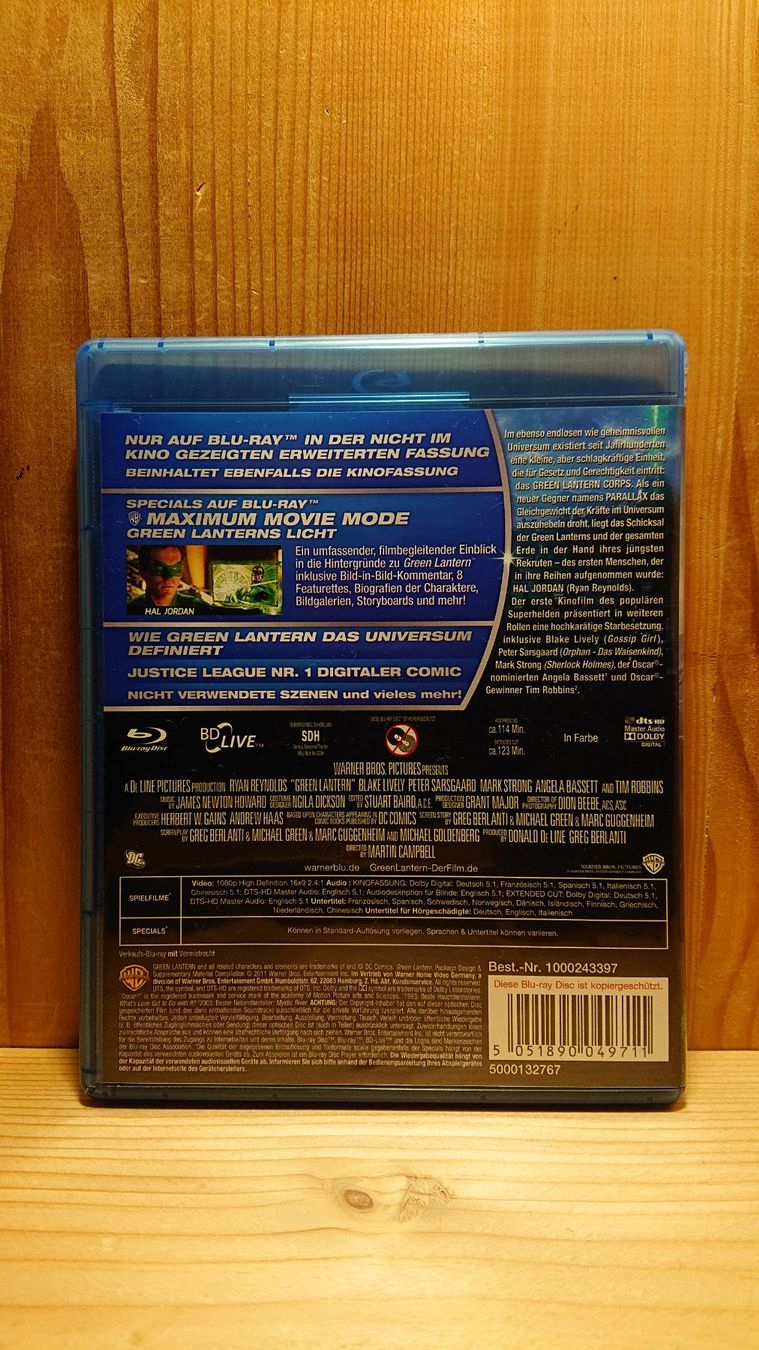 Tutti i DVDs: GREEN LANTERN Blu-Ray Extended Cut mit Ryan Reynolds – Usato da Wilderswil venduto da Exebub 1