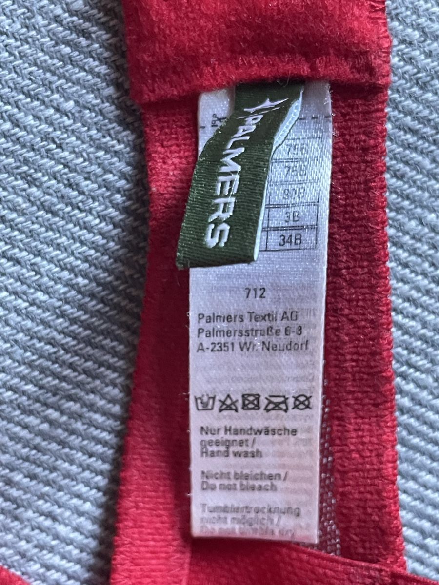 Altra biancheria intima: Palmers BH 75 B + String Gr. S/M in Rot – Usato da St. Moritz venduto da hdj_dd7v 4