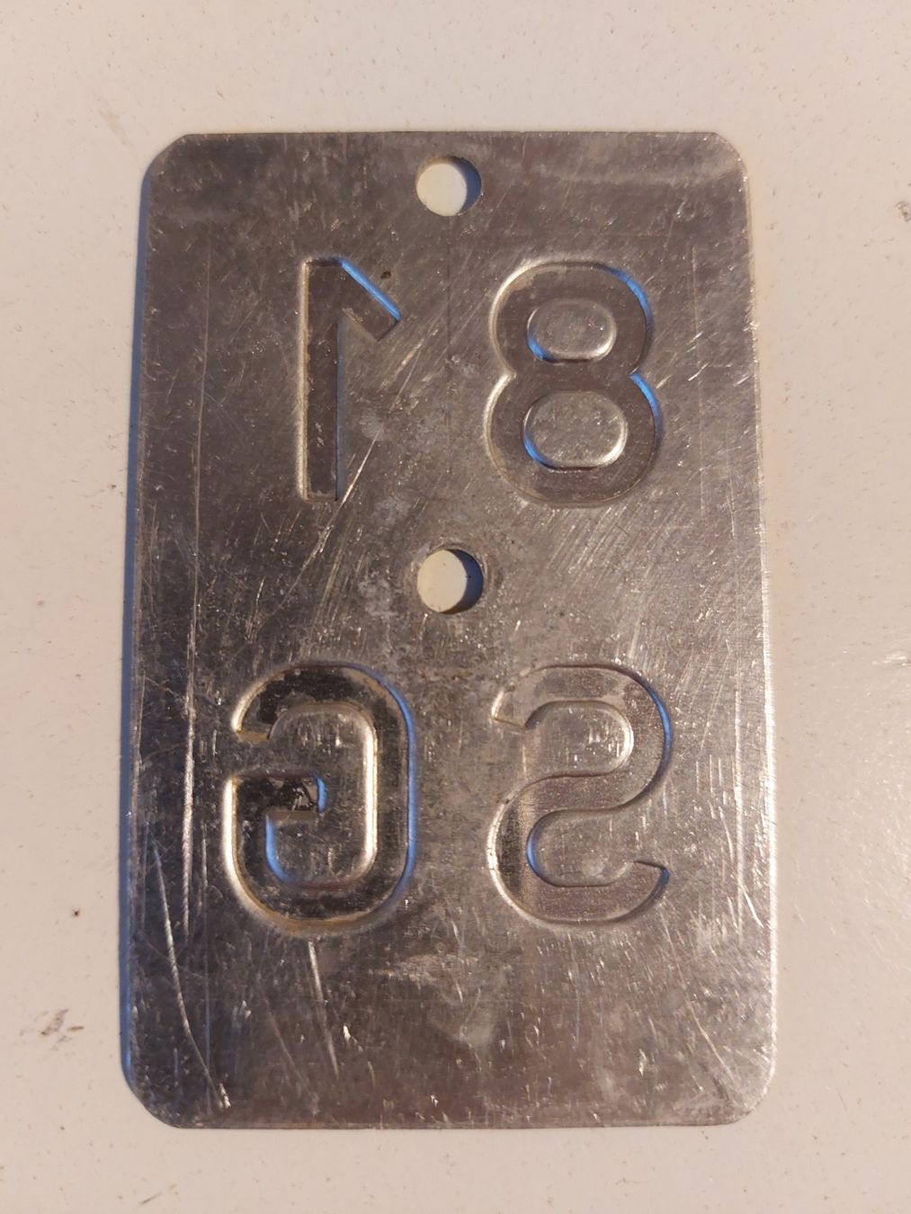 Sachs Insegne: Velonummer SG 81 Mofanummer gelb plaque Mofa – Usato da Schenkon venduto da Uhu007 1