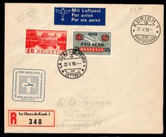 CH - Flugpost - Sonderflug - SF 38.1f - Pro Aero 1938