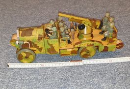 Elastolin autocarro mimetico con cannone esercito Svizzero