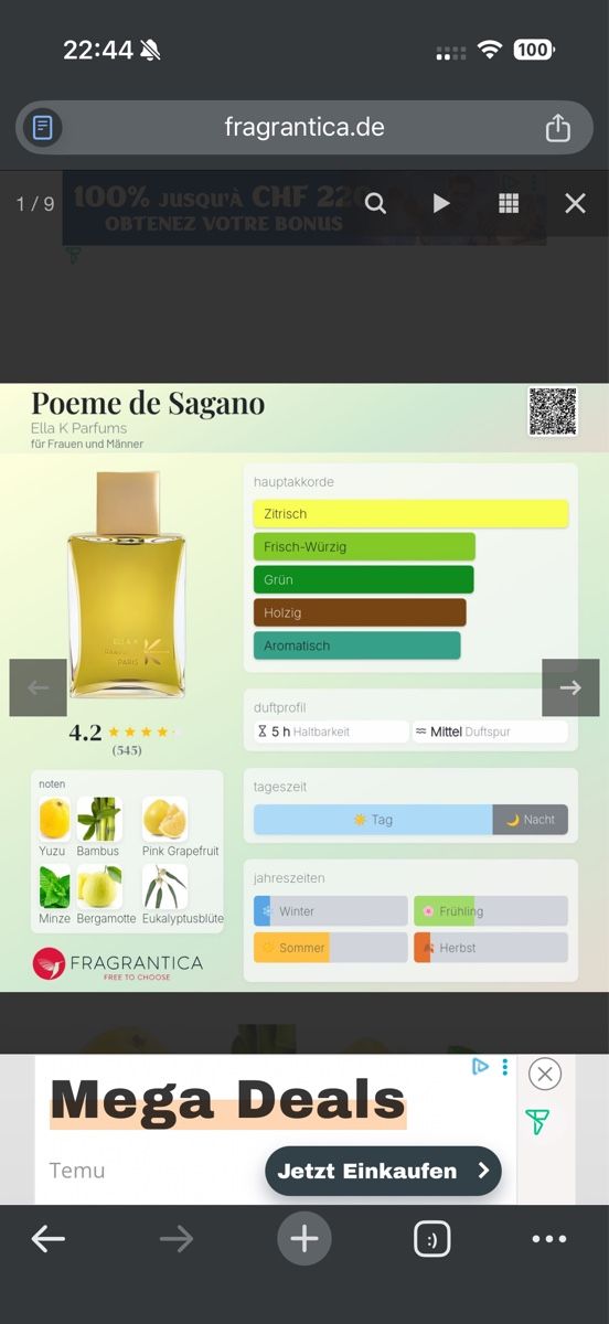 Profumi & Eau de Toilette: Ella K Poeme de Sagano , 5 ml – Usato da Sursee venduto da nri_sbv9 2