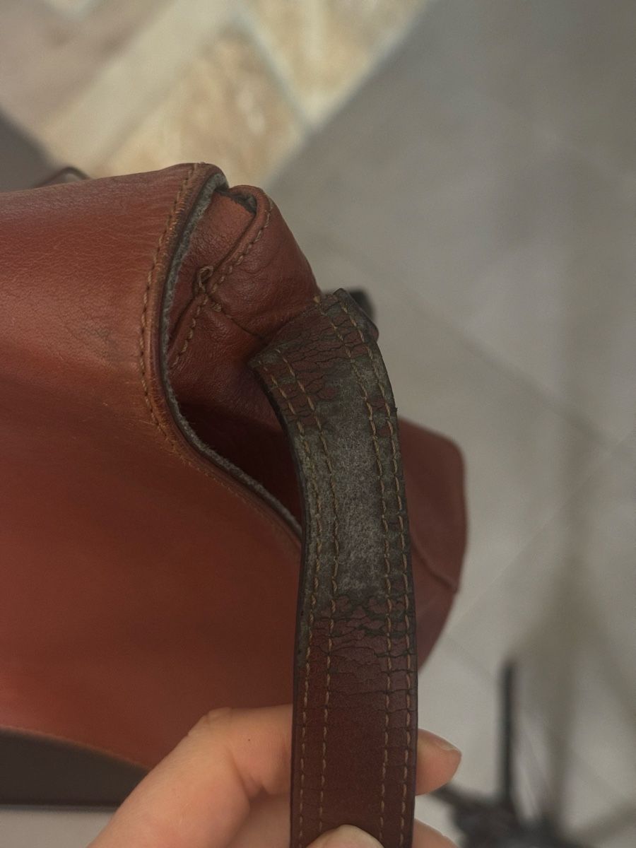Borse da donna: Sac vintage en cuir marron Hexagona – Usato da Vuippens venduto da Anna_as 3