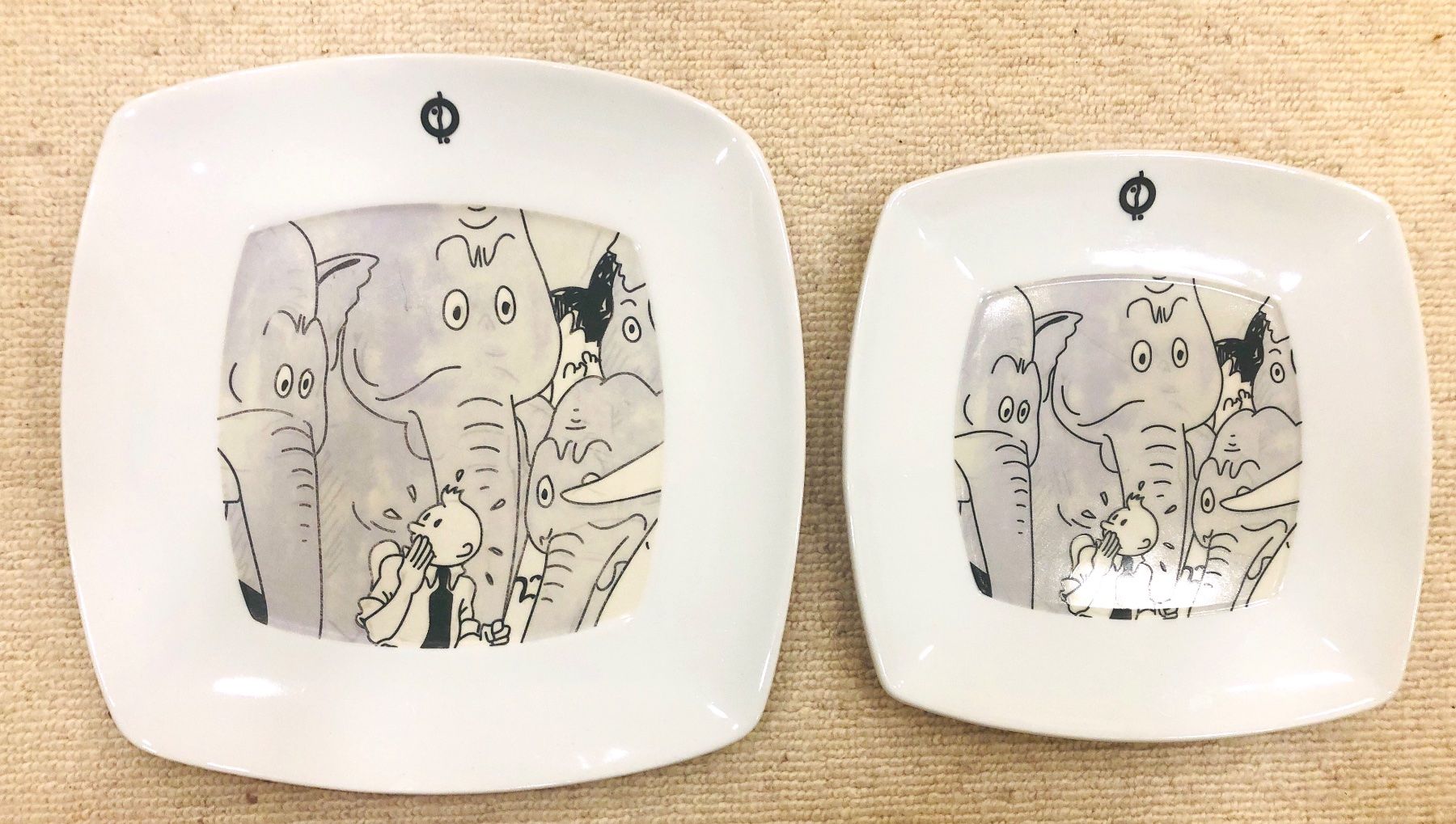 Teller: 2 assiettes Tintin / 2 Teller Tim und Struppi – Gebraucht aus Veyrier von Szurkemaci
