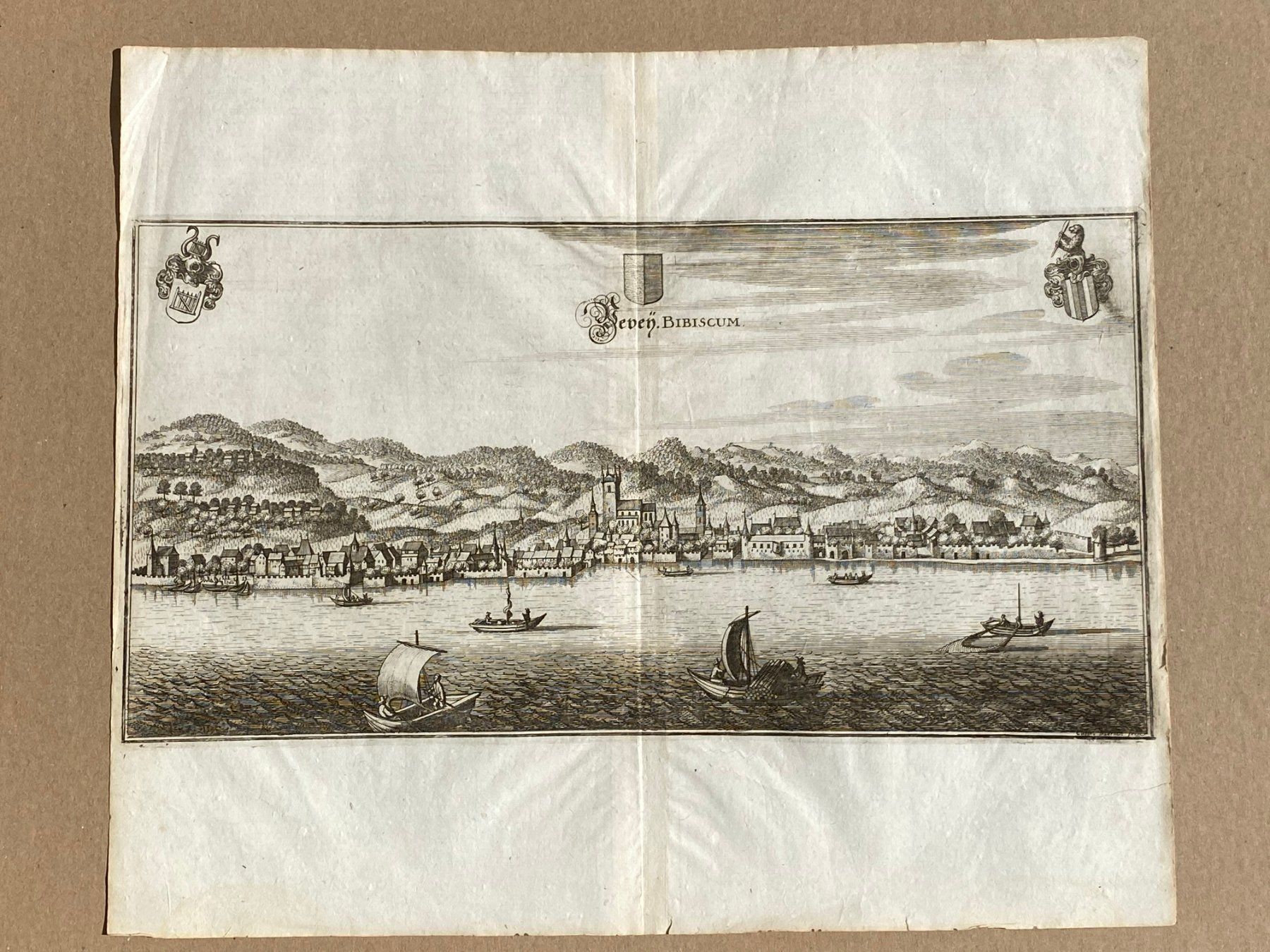 Stiche: Stich Vevey / Bibiscum Merian antik – Gebraucht aus Vaduz von Unikate-Markt