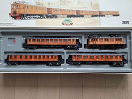 Märklin 2870 HO. Coffret train historique SJ structure bois