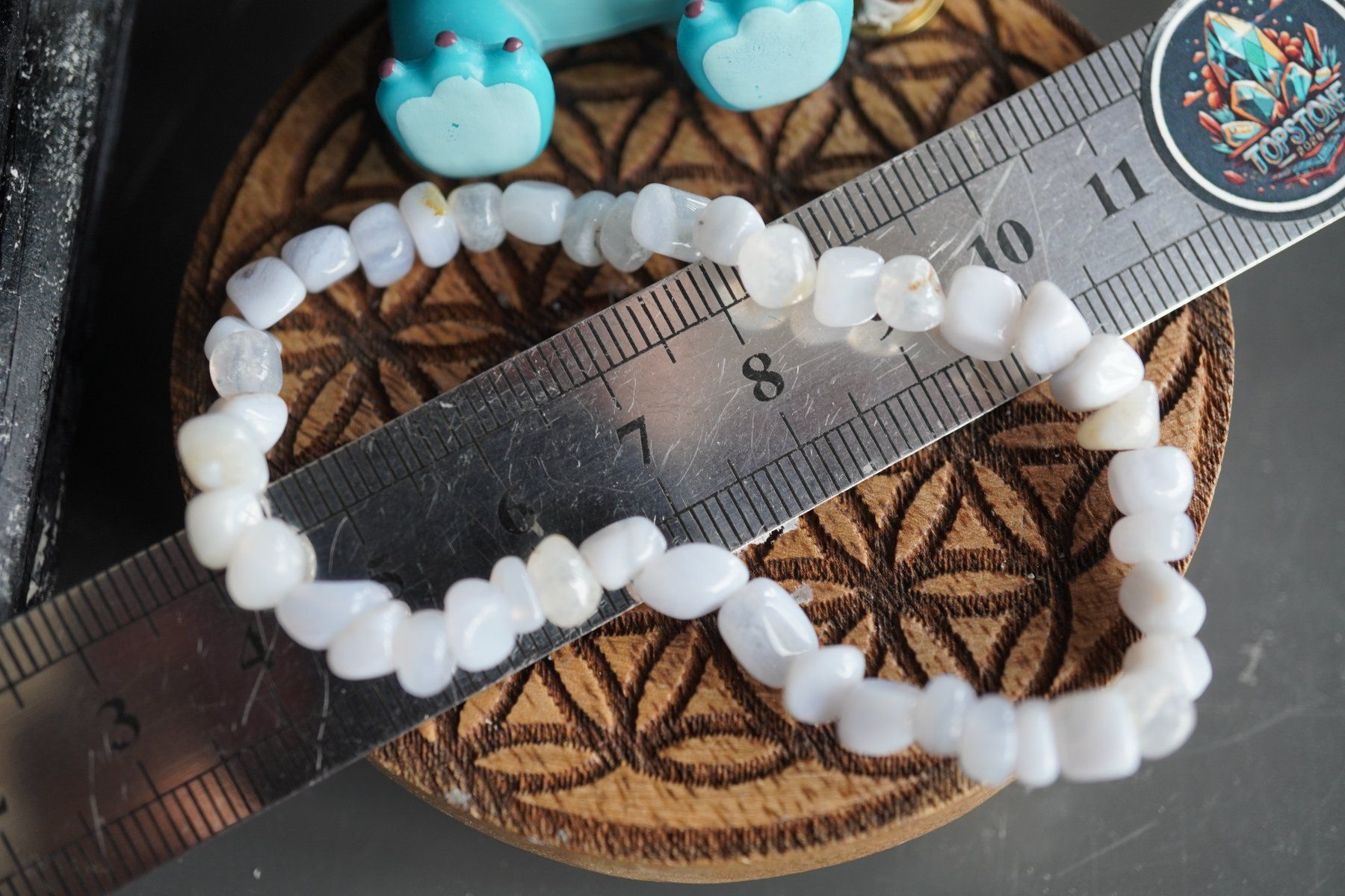 Minéraux & Lithothérapie: Chalcedon   Blau  Armband mit Gummizug – Neuf avec emballage d'origine à Eschenbach SG par topstone 5