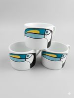 Set of 3 Tropical Toucan Design Mugs - Perfect Condition