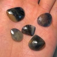 Lot 5x Korund (Saphir bicolor) 58 Karat facettiert