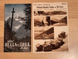 Prospekt / Hotel Bella - Tola St Luc Ausgabe ca. 1930