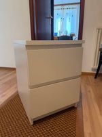 Commode MALM IKEA blanche 2 tiroirs, déjà montée