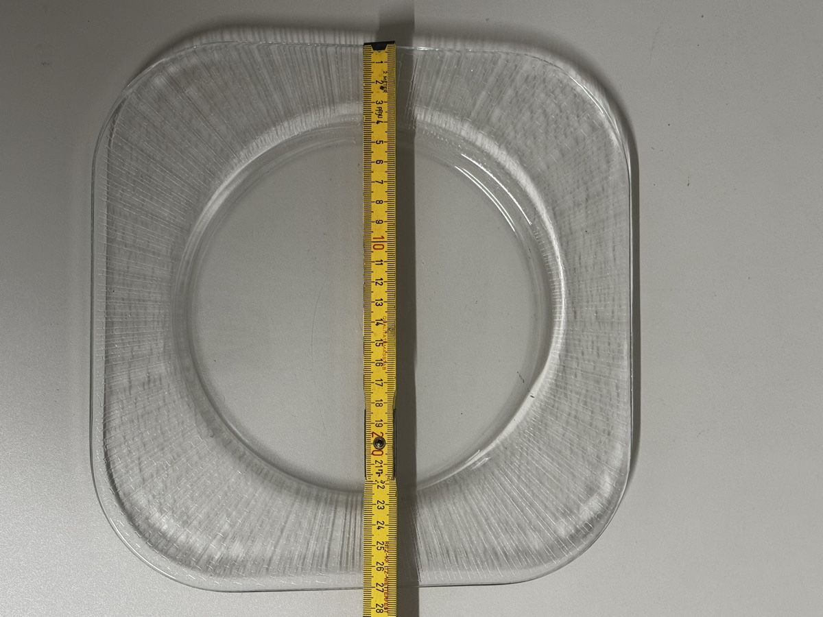 Piatti: 6er Set Glas Teller Unterteller quadratisch 25cm gebraucht – Usato da Zürich venduto da Nobs1 7