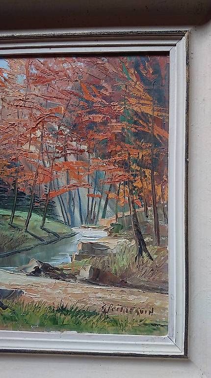 Dipinti: Gaston Robert Peitrequin Paysage d'automne – Usato da Farvagny-le-Grand venduto da LaCaverne 2