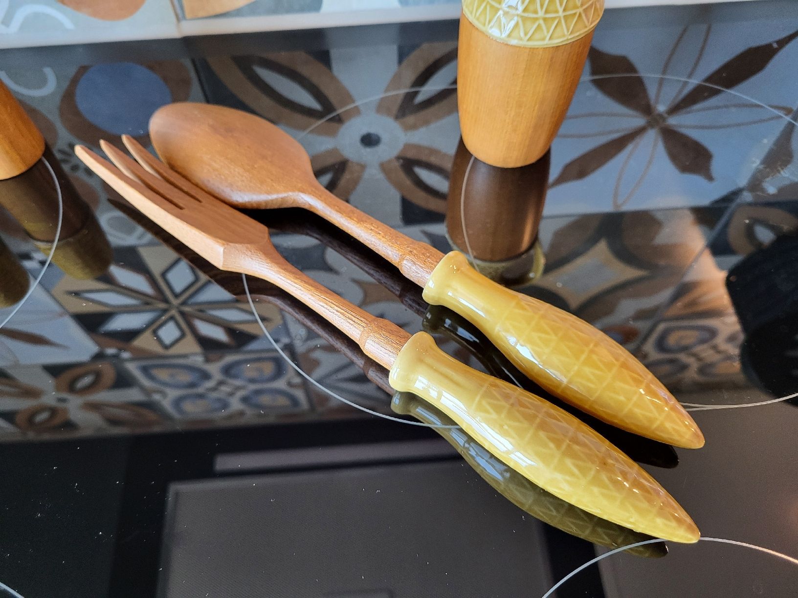 Set di posate: Ensemble à salade scandinave de 1967 – Usato da Vevey venduto da oldiz 2