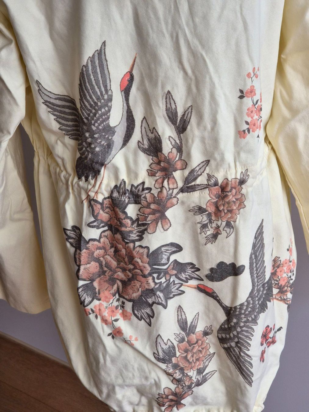 Vestes: Damen Parka hellgelb mit Kranichprint onesize – D'occasion à Spiegel b. Bern par brand06 2