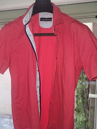 Sommerhemd Giovanni Fratelli Gr. L Slim Fit Rot Top Zustand
