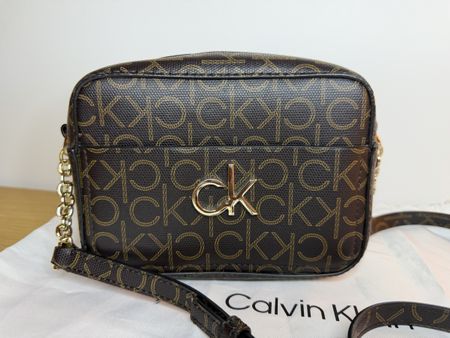Calvin Klein Crossbody Bag - Brown CK print m
