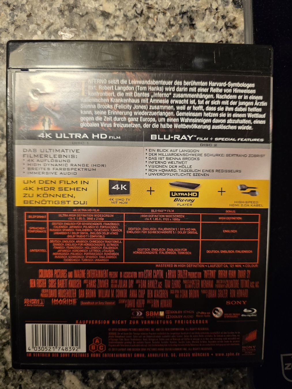 Tous les DVDs: Inferno - 4K UltraHD + Blu-ray – D'occasion à Ellikon a d Thur par razzorblog 1