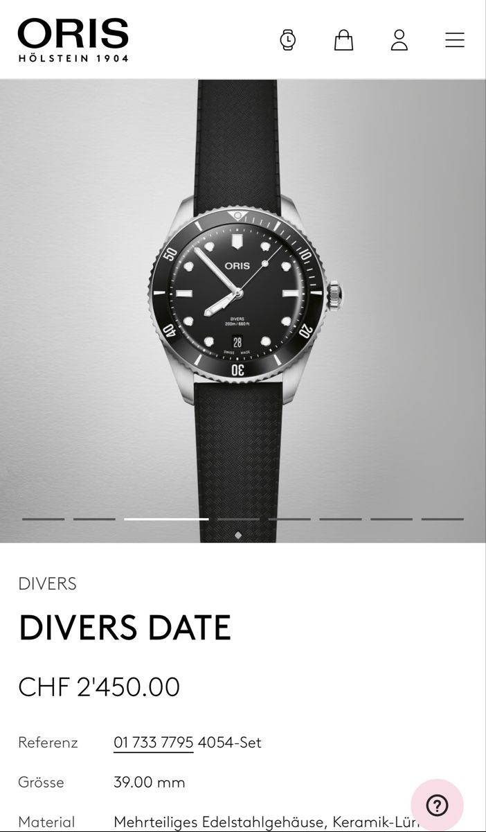 Oris Montres: Oris Divers Date 39mm mit Garantie – Neuf (Voir description) à Frenkendorf par RAJN 9