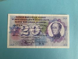 20 Francs - 24. Januar 1972 Gén. DUFOUR - Niedrige No 000191