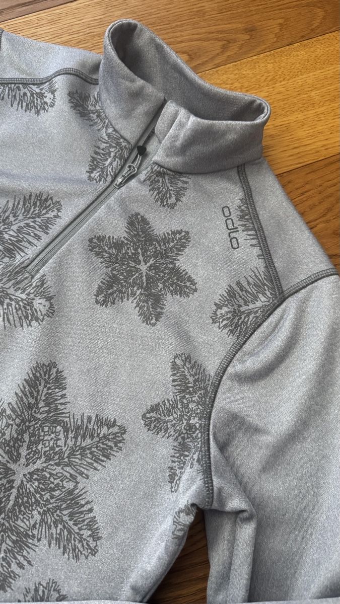 Odlo Maglioni & Felpe: Odlo Fleece Pullover grau Schneeflocken Grösse S – Usato da Andermatt venduto da stark19 1