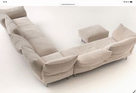 Edra Eck-Sofa von Francesco Binfare mit Hocker