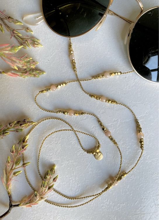 Brillenkette Damen - Vierblättriges Kleeblatt Design 70cm Länge