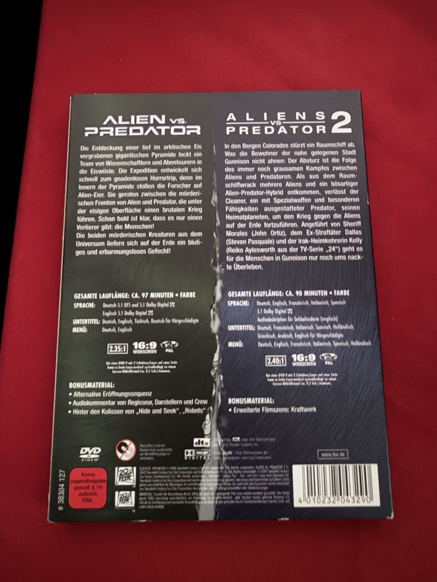 Tutti i DVDs: DVD Alien vs Predator 1&2 – Usato da Murgenthal venduto da Tina_4055 1