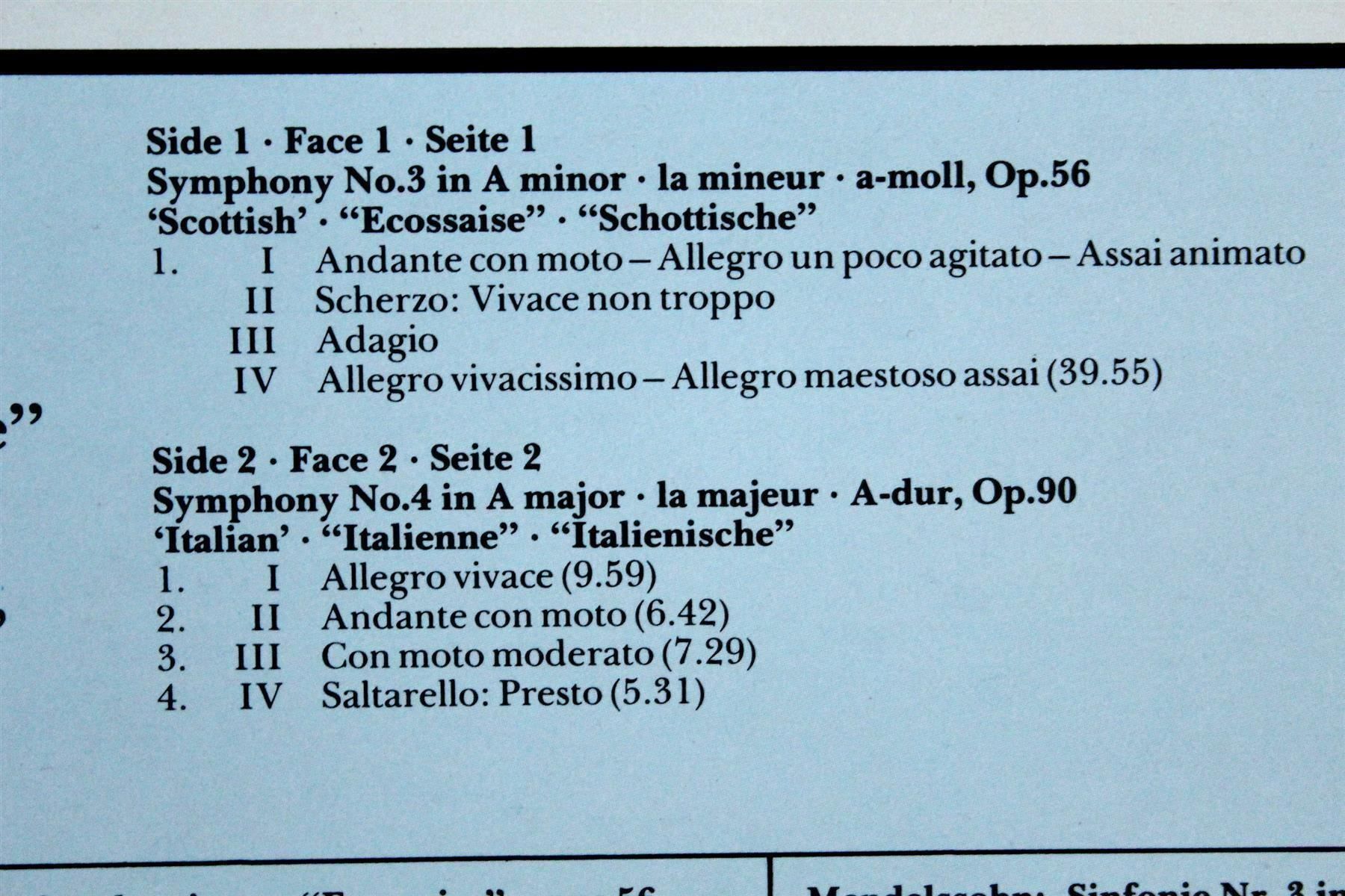 CD: MENELSSOHN: Symphony No.3 / No. 4 – Usato da Bern venduto da kultiges 6