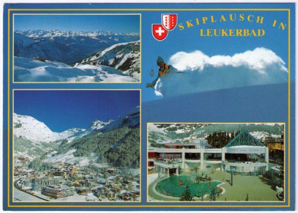Ansichtskarten: Leukerbad - 4 Bild AK – Gebraucht aus Binningen von Mountainrider