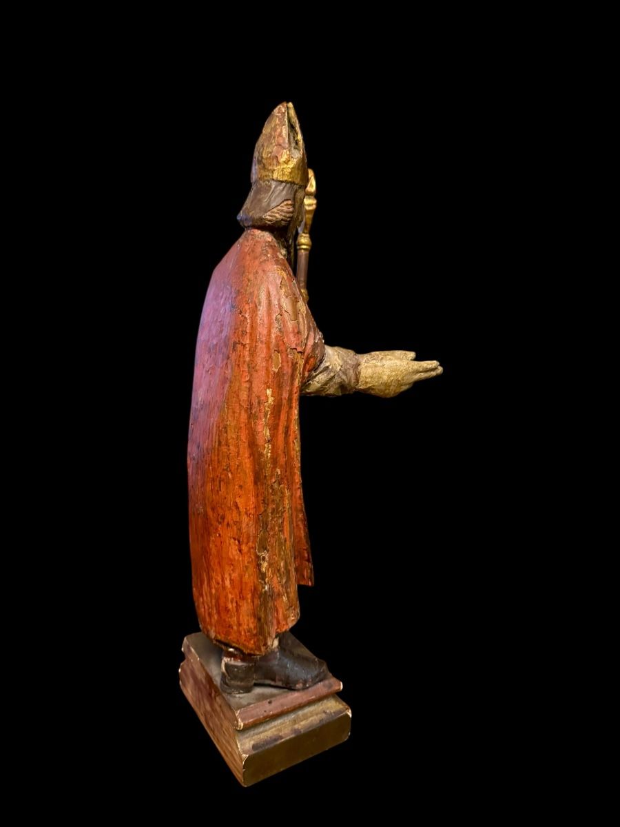 Statuette: Geschnitzte Bischofsfigur wohl 17. Jh - 60cm hoch – Usato da Ottikon venduto da san_w99n 2