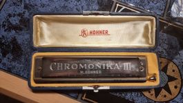 Chromonika III Hohner Mundharmonika Vintage ca. 1960