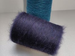 Wolle Superkid Mohair, Zeus von Mister Joe 370g viola mel.