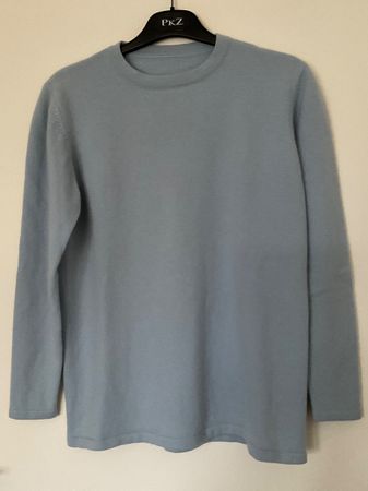 2-fädiger 100% Kaschmir Pullover Gr M (s. Masse) hellblau