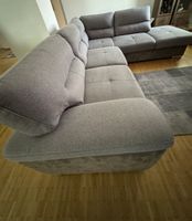 Wohnlandschaft grau mit Bettfunktion und Stauraum