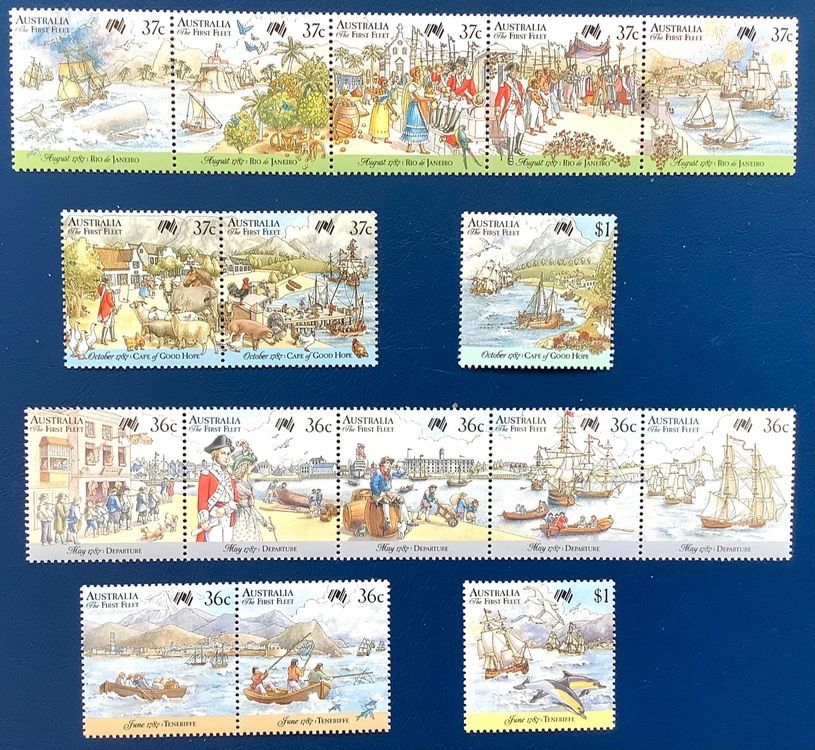 Tutti i francobolli: 1988 Australien - 2 x Folder - Die erste Flotte Postfrisch – Nuovo (secondo la descrizione) da Liestal venduto da Skunk02