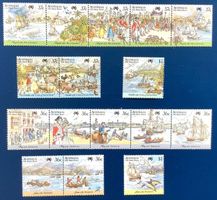 1988 Australien - 2 x Folder - Die erste Flotte Postfrisch